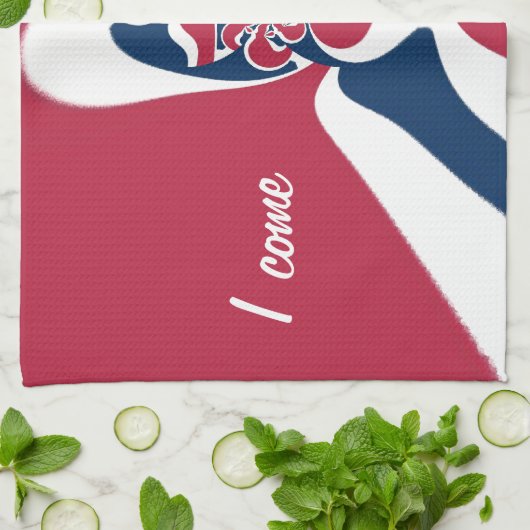 Verbazingwekkende Abstracte E.T. Art Print Theedoek (Gevouwen)