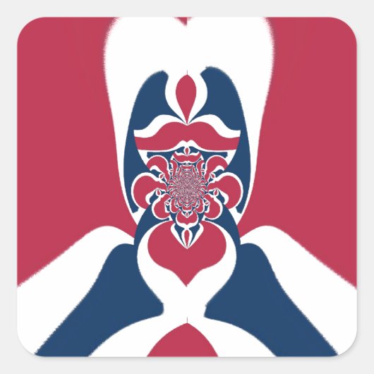 Verbazingwekkende Abstracte E.T. Art Print Vierkante Sticker (Voorkant)