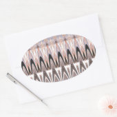 Verbazingwekkende Abstracte Pattern Art Print Ovale Sticker (Envelop)