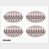 Verbazingwekkende Abstracte Pattern Art Print Ovale Sticker (Vel)