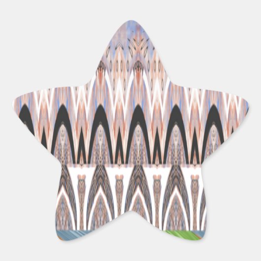 Verbazingwekkende Abstracte Pattern Art Print Ster Sticker (Voorkant)