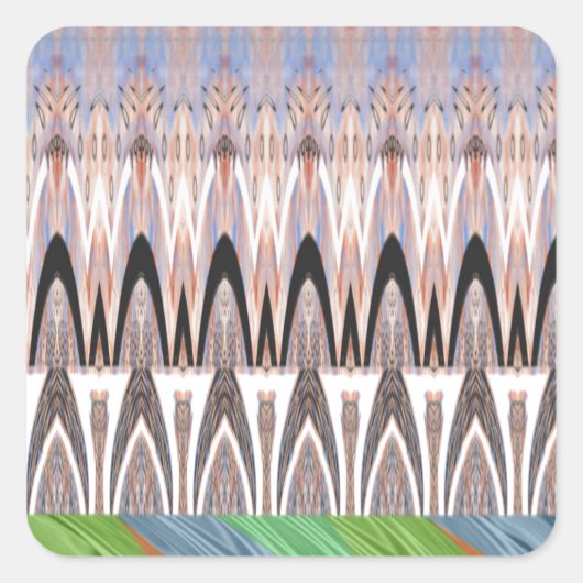 Verbazingwekkende Abstracte Pattern Art Print Vierkante Sticker (Voorkant)