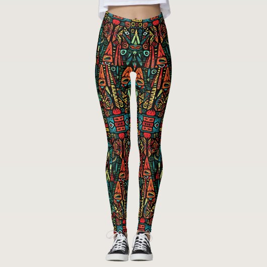 Verbazingwekkende Abstracte Pop Mode Leggings (Voorkant)