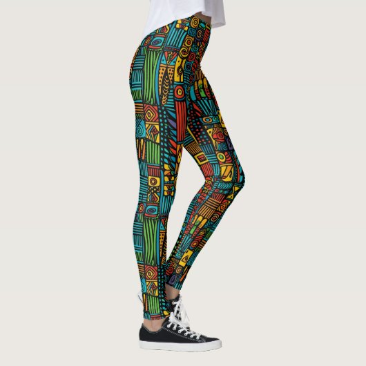 Verbazingwekkende Abstracte Pop Mode Leggings (Rechts)