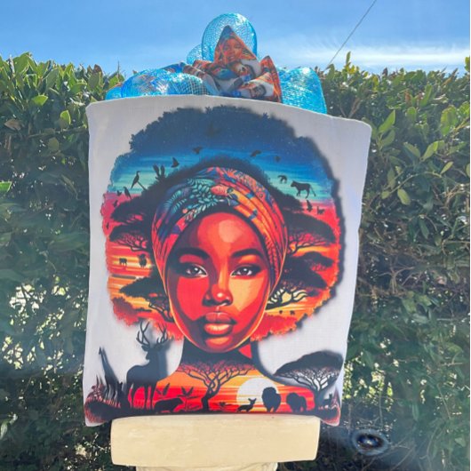 Verbazingwekkende Afrikaanse schoonheid Tote Bag
