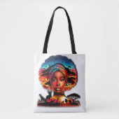 Verbazingwekkende Afrikaanse schoonheid Tote Bag (Voorkant)