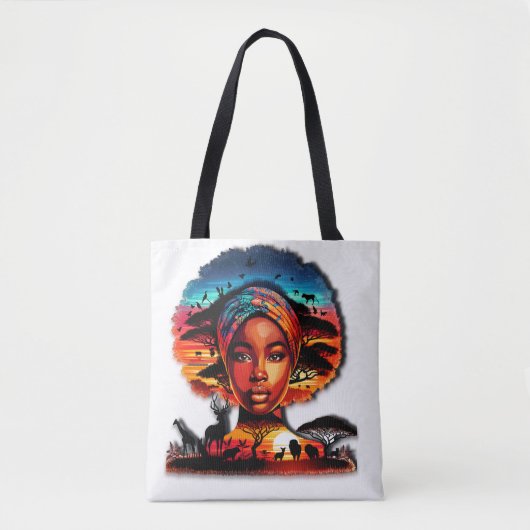 Verbazingwekkende Afrikaanse schoonheid Tote Bag (Voorkant)