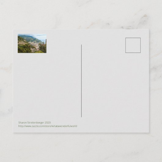 VERBAZINGWEKKENDE AMALFI COAST / SCHILDERACHTIG IT BRIEFKAART (Achterkant)