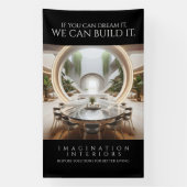 Verbazingwekkende architecturale interieurs Marmer Spandoek (Verticaal)