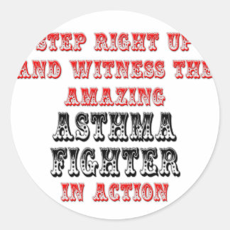 Verbazingwekkende astma vechter in actie ronde sticker