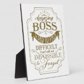 Verbazingwekkende baas bedankt fotoplaat (Zijkant)