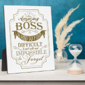 Verbazingwekkende baas bedankt fotoplaat (Zijkant)