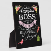 Verbazingwekkende baas bedankt fotoplaat (Zijkant)