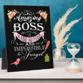 Verbazingwekkende baas bedankt fotoplaat (Zijkant)