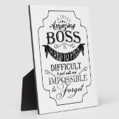 Verbazingwekkende baas bedankt fotoplaat (Zijkant)