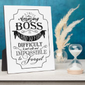 Verbazingwekkende baas bedankt fotoplaat (Zijkant)