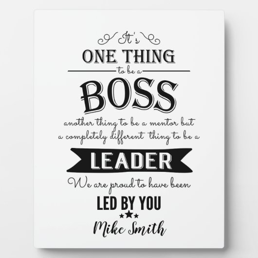 Verbazingwekkende baas bedankt je plaque fotoplaat (Voorkant)