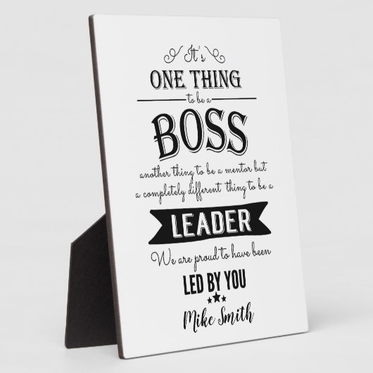 Verbazingwekkende baas bedankt je plaque fotoplaat (Zijkant)
