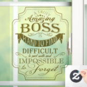 Verbazingwekkende baas dank je plaque bedankt bord raamsticker (Huis)