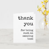 Verbazingwekkende baas, dank u, minimalistische ge kaart (Gele Bloem)