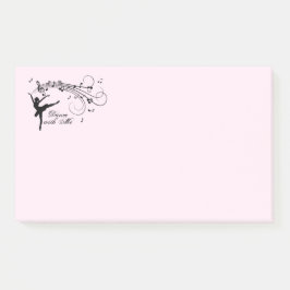 Verbazingwekkende Ballerina Danst op Muziek Roze Post-it® Notes