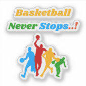 Verbazingwekkende basketbal stickers (Voorkant)