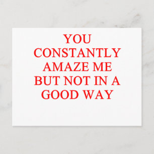 verbazingwekkende belediging briefkaart