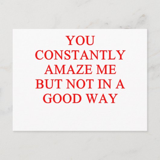 verbazingwekkende belediging briefkaart (Voorkant)