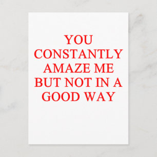 verbazingwekkende belediging briefkaart