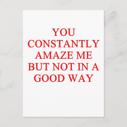 verbazingwekkende belediging briefkaart (Voorkant)