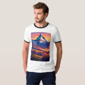 Verbazingwekkende bergprint t-shirt (Voorkant volledig)