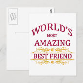 Verbazingwekkende beste vriend briefkaart (Voorkant / Achterkant)