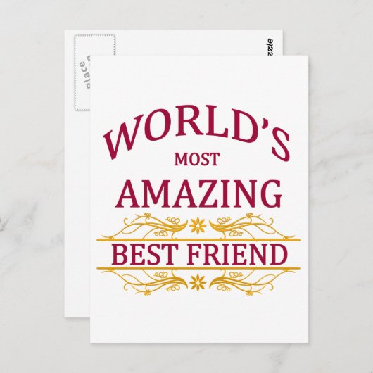 Verbazingwekkende beste vriend briefkaart (Voorkant / Achterkant)