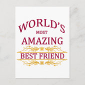 Verbazingwekkende beste vriend briefkaart (Voorkant)