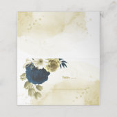 Verbazingwekkende blauw ivoorgoudbloemen plaatsen  plaatskaartje (Buitenkant ongevouwen)