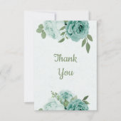 verbazingwekkende blauwe bloemen groene bladeren b bedankkaart (Voorkant)