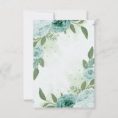 verbazingwekkende blauwe bloemen groene bladeren b bedankkaart (Achterkant)