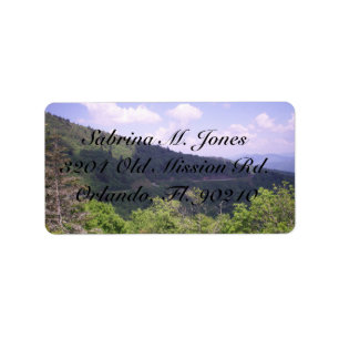 Verbazingwekkende blik op de blauwe schijf etiket