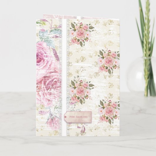 Verbazingwekkende boho blush rozen angels foto doo (Achterkant)