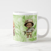 Verbazingwekkende Broden en Vissen Reuzen Latte Mo Grote Koffiekop (Rechts)