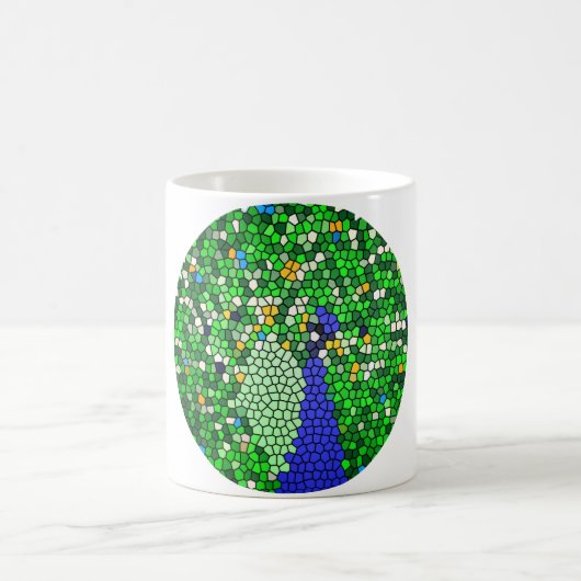 Verbazingwekkende cadeaus van pauwenmozaïekkunst o koffiemok (Center)