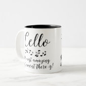 Verbazingwekkende cello tweekleurige koffiemok (Voorkant links)