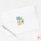 Verbazingwekkende Chirurgische Scrub Tech Grappige Vierkante Sticker (Envelop)