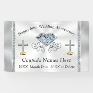 Verbazingwekkende Christian Diamond 60ste Verjaard Spandoek