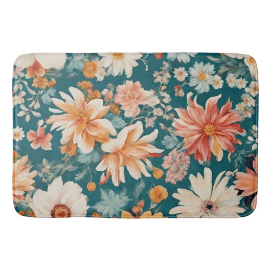 Verbazingwekkende delicate bloemen badmat (Voorkant)
