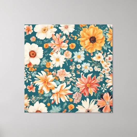 Verbazingwekkende delicate bloemen canvas afdruk (Voorkant)
