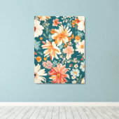Verbazingwekkende delicate bloemen canvas afdruk (Insitu (Houten vloer))