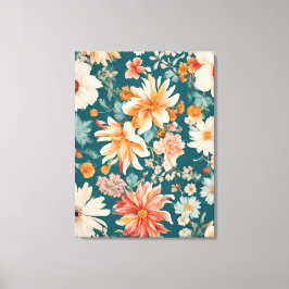 Verbazingwekkende delicate bloemen canvas afdruk