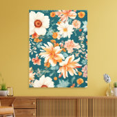 Verbazingwekkende delicate bloemen canvas afdruk (Insitu (Woonkamer))
