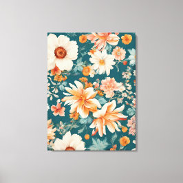 Verbazingwekkende delicate bloemen canvas afdruk